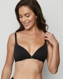 Бюстгальтер с глубоким вырезом и поролоном без косточек Selmark, черный