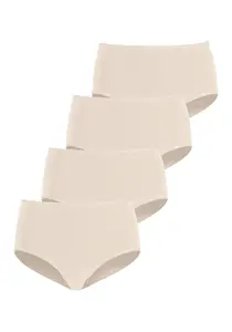 Трусики LASCANA (4 шт.) из эластичного хлопка, цвет Champagner