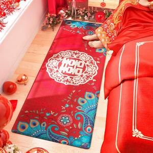 Dajiang Ковер 45x160 см из полиэстера для спальни/прихожей, в красном цвете, Wedding Special, Huatian Xishi