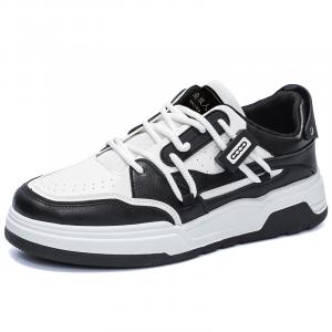 NANJIREN Скользоустойчивые мужские скейтерские кеды низкие черные, цвет Black