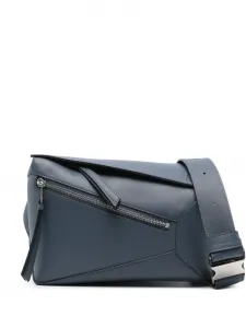 Сумка-пояс из кожи-пазла LOEWE, синий