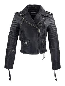 Trueprodigy Черная кожаная куртка Avril