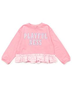 Эксклюзивная для интернет-магазина футболка с длинными рукавами и оборками по низу.