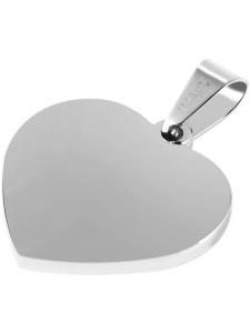 Adeliás Женский кулон - Сердце. Кулон в форме сердца из нержавеющей стали серебристого цвета