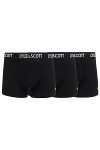 Комплект из трех пар узких боксеров Lyle & Scott, черный