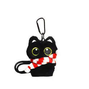 Ha Jie Bret Черный кот амулет плюшевый кулон высота 5см
