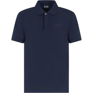 Поло EA7 мужское синее EMPORIO ARMANI, синий
