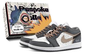 Jordan Кроссовки Air 1 Cushioning Low top Vintage Basketball Shoes Unisex Brown