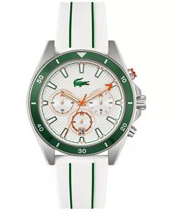 Мужские белые силиконовые часы с гротом, 43 мм Lacoste, белый