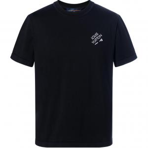 Футболка мужская Louis Vuitton с логотипом, черный / белый