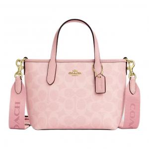 COACH Городская ПВХ сумка-шоппер Сумка через плечо Кроссбоди Маленькая женская сумка Розовая