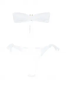 Слитный купальник с кольцом Fisico, белый