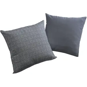 Подушка Dekokissen Graphic Ventus с тонкой структурой, наволочка двухсторонняя без наполнителя, 1 шт. Adam, Blau + gemustert