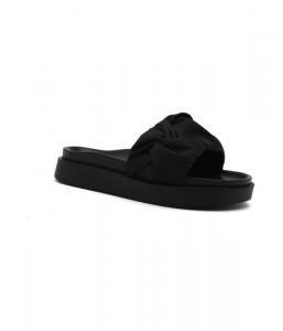 Шлепанцы женские Inuikii текстильные с добавлением кожи, черный