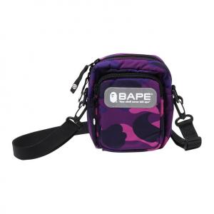 A BATHING APE Синтетическая поясная сумка мужская разноцветная, Purple