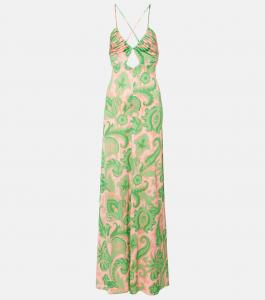 Платье макси с халтернеем Etro, розовый