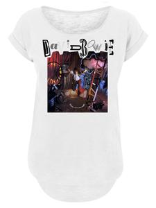 Удлиненная футболка с надписью David Bowie Me Down Album Cover белого цвета F4NT4STIC