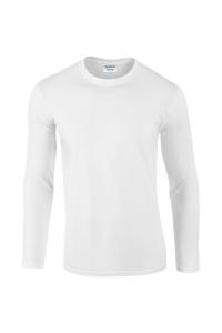 Мягкая футболка с длинными рукавами (5 шт.) Gildan, белый