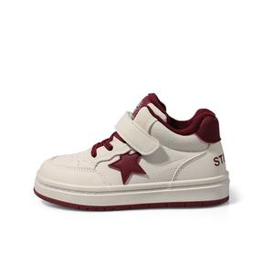 Антискользящие и износостойкие утепленные высокие детские скейтерские кроссовки Kids' ST&SAT, красный