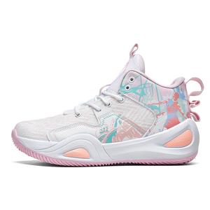 Дышащие и нескользящие баскетбольные кроссовки Mid Top для детей подростков AMICNIEGD, белый