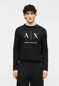 Рубашка с длинными рукавами, приталенного кроя, топ с длинными рукавами Armani Exchange, Black