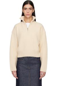 A.P.C. Свитер в широкую резинку цвета слоновой кости