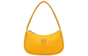 Нейлоновая сумка-пельмень через плечо для женщин ярко-желтая MLB