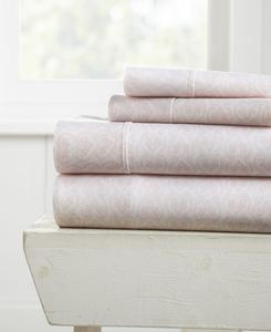 Комплект постельного белья Boho & Beyond Premium Ultra Soft Pattern из 4 предметов, размер California King Ienjoy Home, цвет classic pink