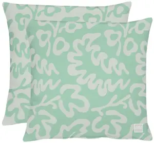 Декоративная подушка APELT "3971", двусторонний чехол с наполнителем, 1 шт 45х45 см, цвет türkis/stein + gemustert
