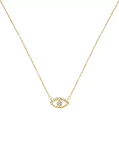 Ожерелье из искусственного кубического циркония «Всезнающий глаз» Ettika, gold