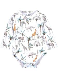 Nini Боди с длинными рукавами в стиле сафари, белое
