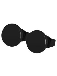 Adeliás Женские серьги - серьги-гвоздики из нержавеющей стали черного цвета