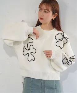 Вязаный пуловер Tiptop/Cord с вышивкой