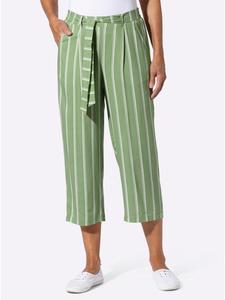 Брюки длиной 3/4 в полоску цвета эвкалипта и экрю Sieh an!