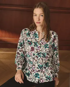 Женская рубашка с длинным рукавом, с акварельными цветами Lloyd's