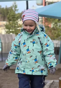 Водонепроницаемая куртка пиппи длинныйчулок Geggamoja, Mint