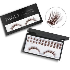 Коричневые клеевые ресницы для самостоятельного нанесения DIY HARMONY Nanolash