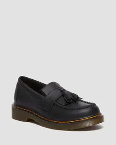 Dr. Martens Junior Adrian Softy T Кожаные лоферы с кисточками, цвет Black — Softy T