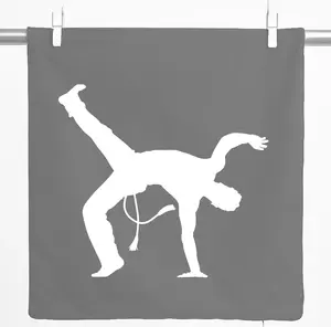 Декоративная наволочка Huuraa, силуэт капоэйры, подарочная, 40x40 см, серо-стальной хлопок, украшение для капоэйры Hellweg Druckerei