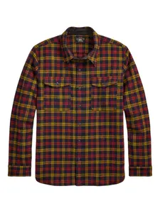 Фланелевая рубашка Walker в клетку Ralph Lauren Rrl, красный