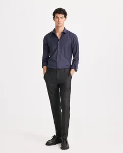 Мужская рубашка с длинным рукавом, однотонная Easy Wear, антрацитовый