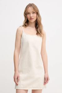 Платье с добавлением льна Calvin Klein Jeans, бежевый