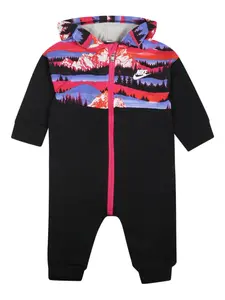 Комбинезон с капюшоном на молнии Nike Kids, черный