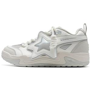 Кроссовки XTEP Skateboarding Shoes Women's Low-top Sail White/light Hemp Gray, белый