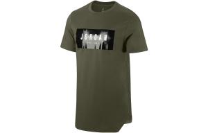 Футболка мужская армейского зеленого цвета Jordan, зеленый