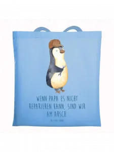 Сумка для переноски Mr & Mrs Panda Wenn Papa es nicht reparieren kann, небесно-синий