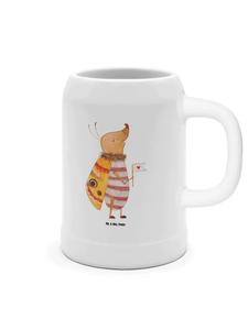 Пивная кружка с рисунком моли, флаг без надписи, белый цвет Mr. & Mrs. Panda