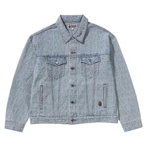 Куртка BAPE Lux Sport Pattern Jacquard Denim Trucker Jacket, Light Indigo