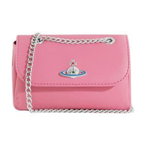 Сумка через плечо Vivienne Westwood из ягненка, кошелек женский розовый