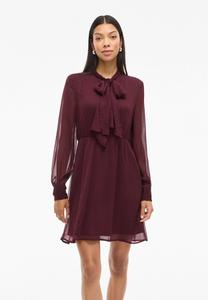 Платье VILA VIFALIA TIE NECK , Winetasting/Dark Red